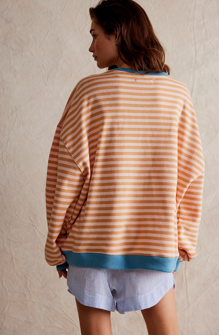 Nadia | Women's Oversized Sweatshirt | Striped · PNY
