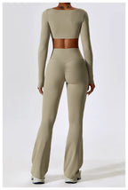 Nadia | Women's Square-Neck Crop Top | Long-Sleeve · PNY