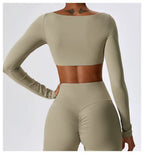 Nadia | Women's Square-Neck Crop Top | Long-Sleeve · PNY