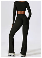 Nadia | Women's Square-Neck Crop Top | Long-Sleeve · PNY