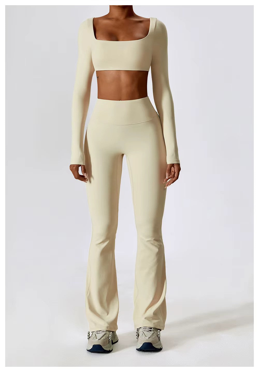 Nadia | Women's Square-Neck Crop Top | Long-Sleeve · PNY