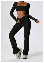 Nadia | Women's Square-Neck Crop Top | Long-Sleeve · PNY