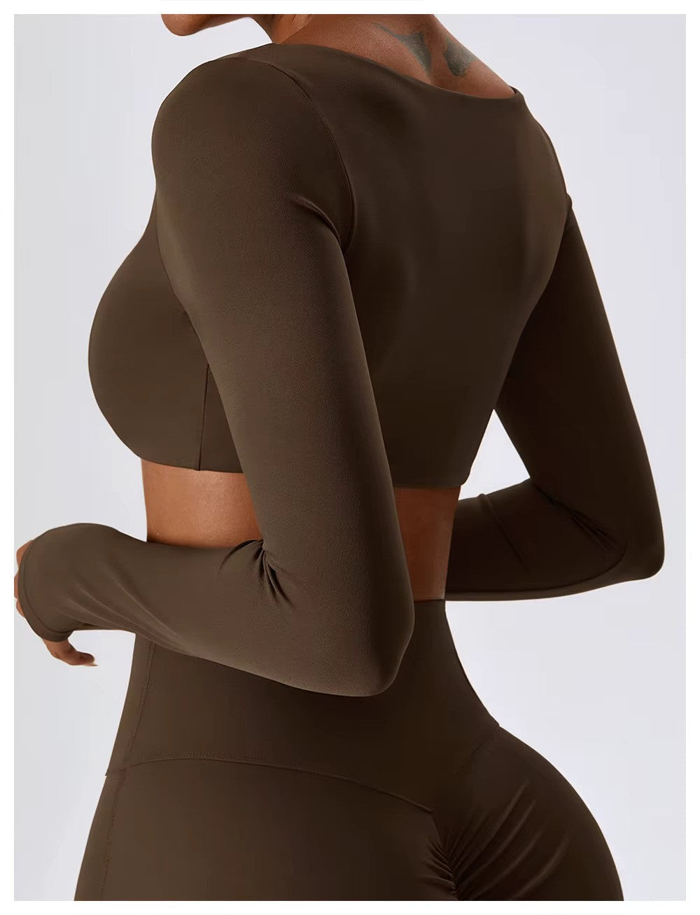 Nadia | Women's Square-Neck Crop Top | Long-Sleeve · PNY