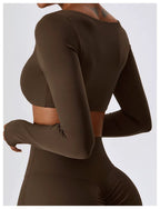 Nadia | Women's Square-Neck Crop Top | Long-Sleeve · PNY