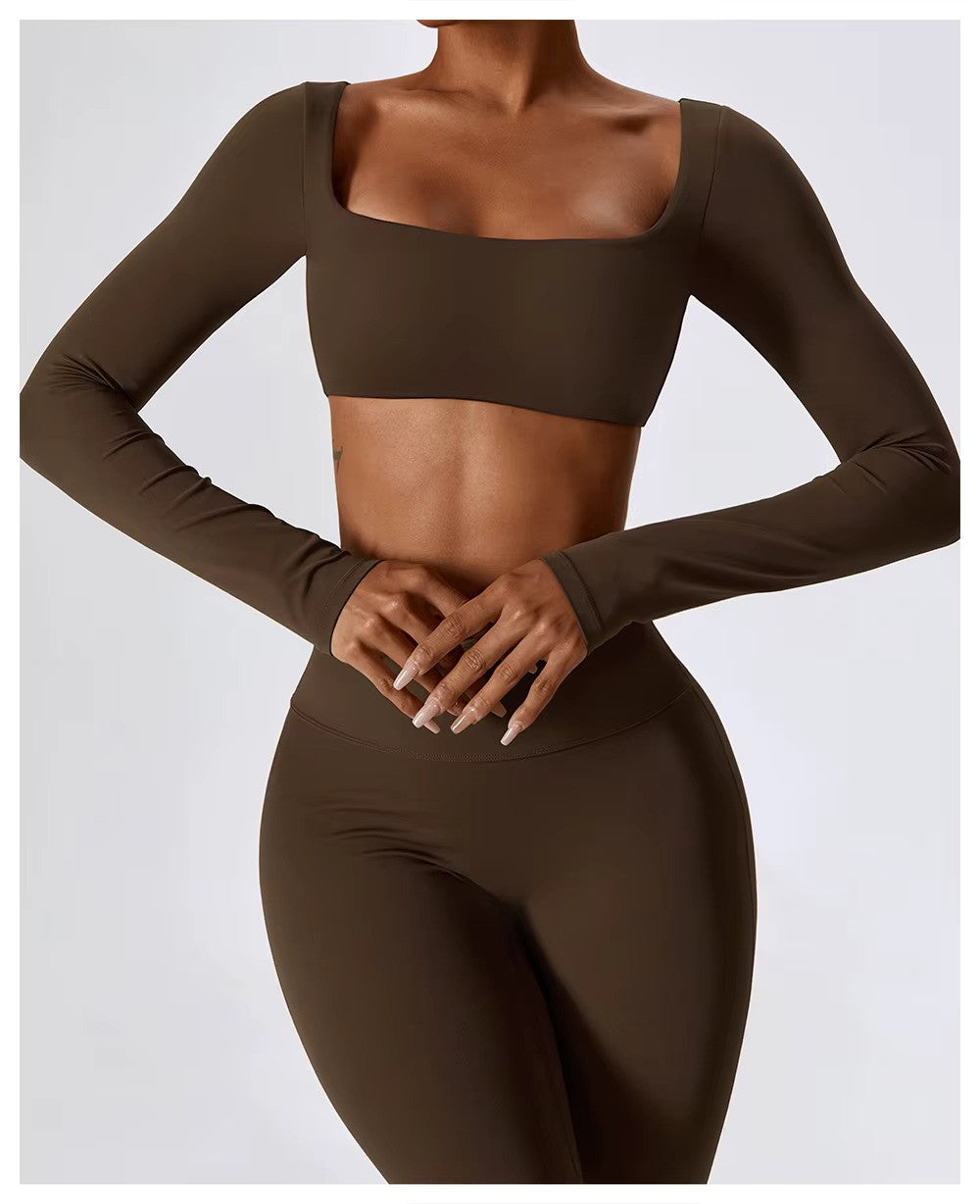 Nadia | Women's Square-Neck Crop Top | Long-Sleeve · PNY