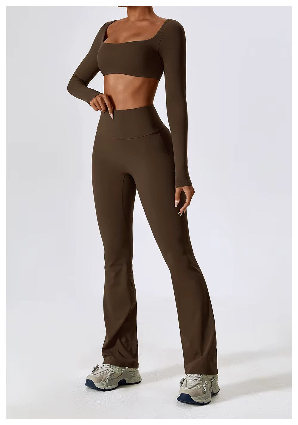 Nadia | Women's Square-Neck Crop Top | Long-Sleeve · PNY