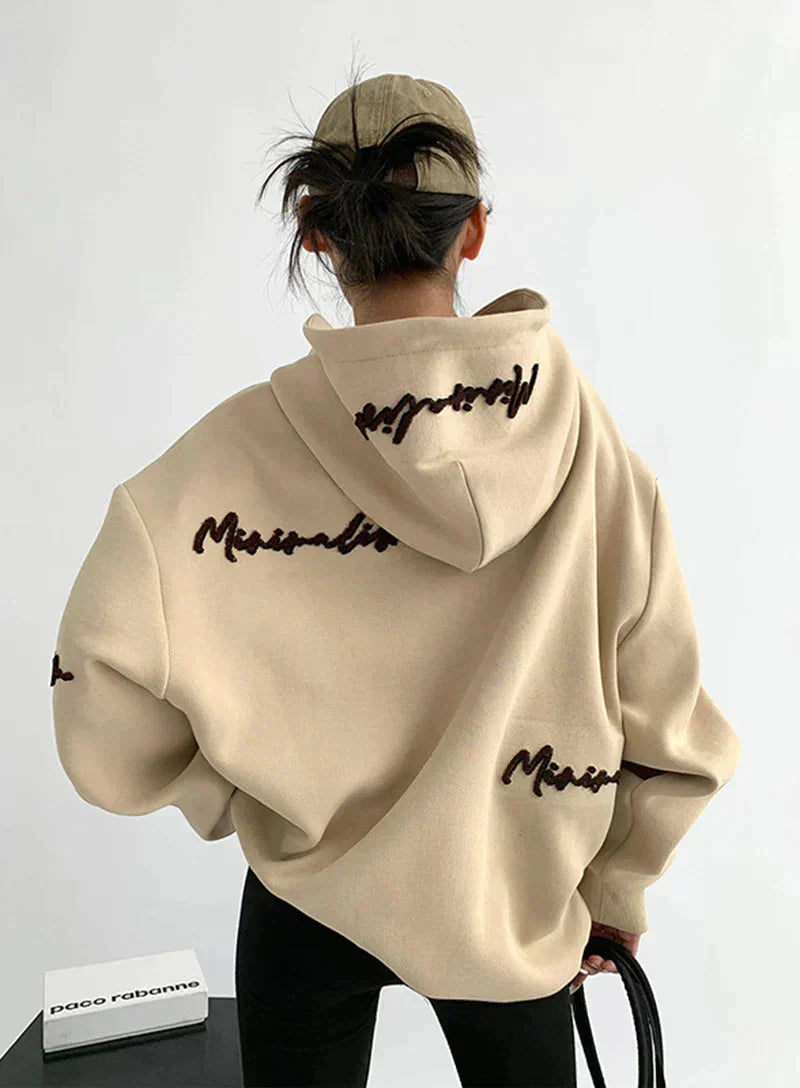 Naomi | Women's Oversized Hoodie | Embroidered Script · PNY