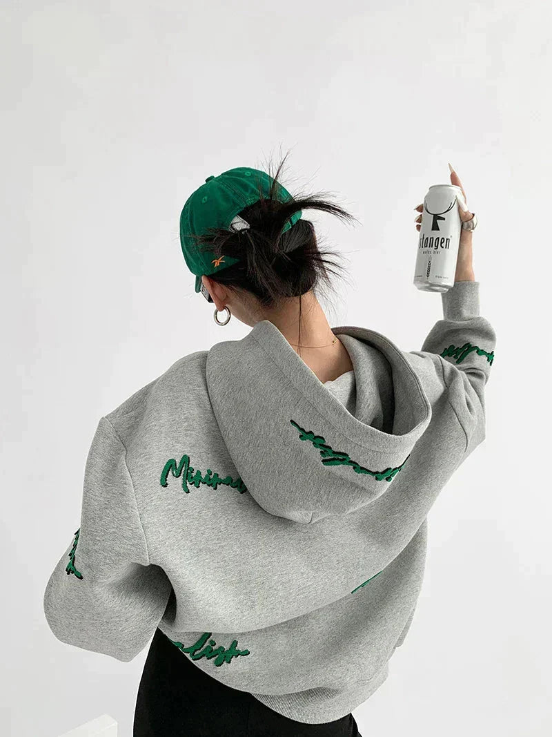 Naomi | Women's Oversized Hoodie | Embroidered Script · PNY