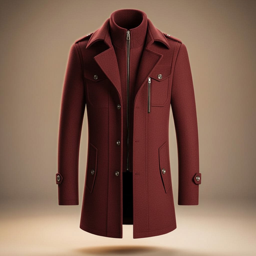 Nathan | Men's Classic Coat | Zip Front · PNY