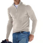 Nathan | Men's Half-Zip Sweater | Ribbed Trim · PNY
