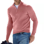 Nathan | Men's Half-Zip Sweater | Ribbed Trim · PNY