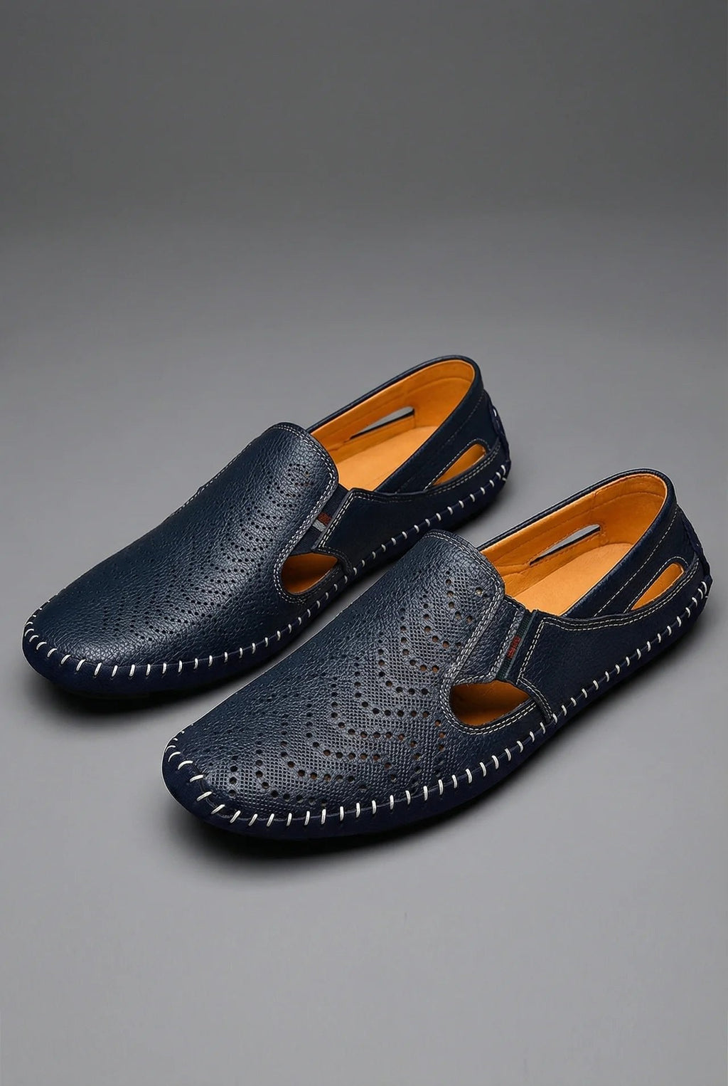 Nathan | Men's Perforated Dress Shoes | Slip-On Loafers · PNY