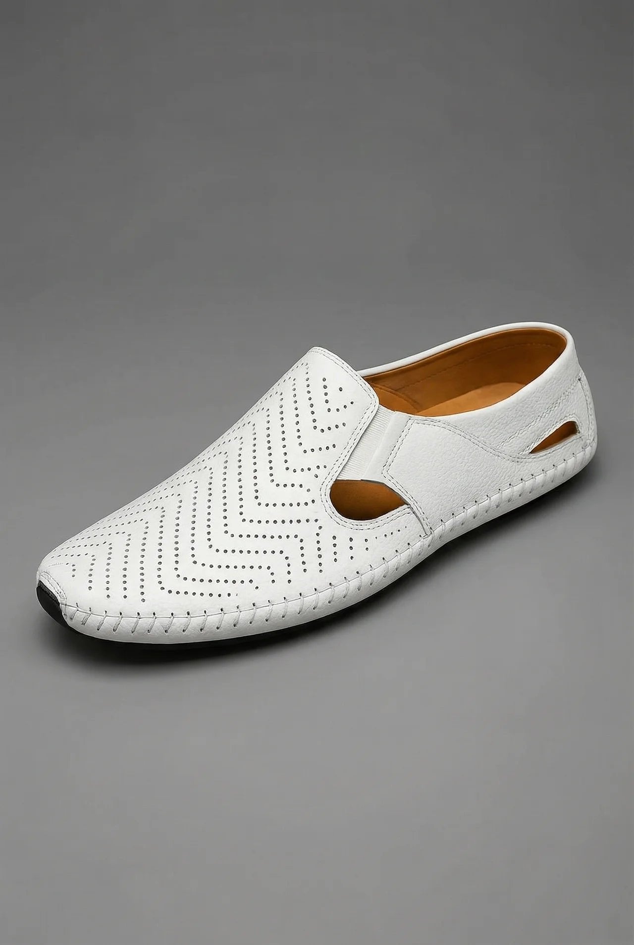 Nathan | Men's Perforated Dress Shoes | Slip-On Loafers · PNY