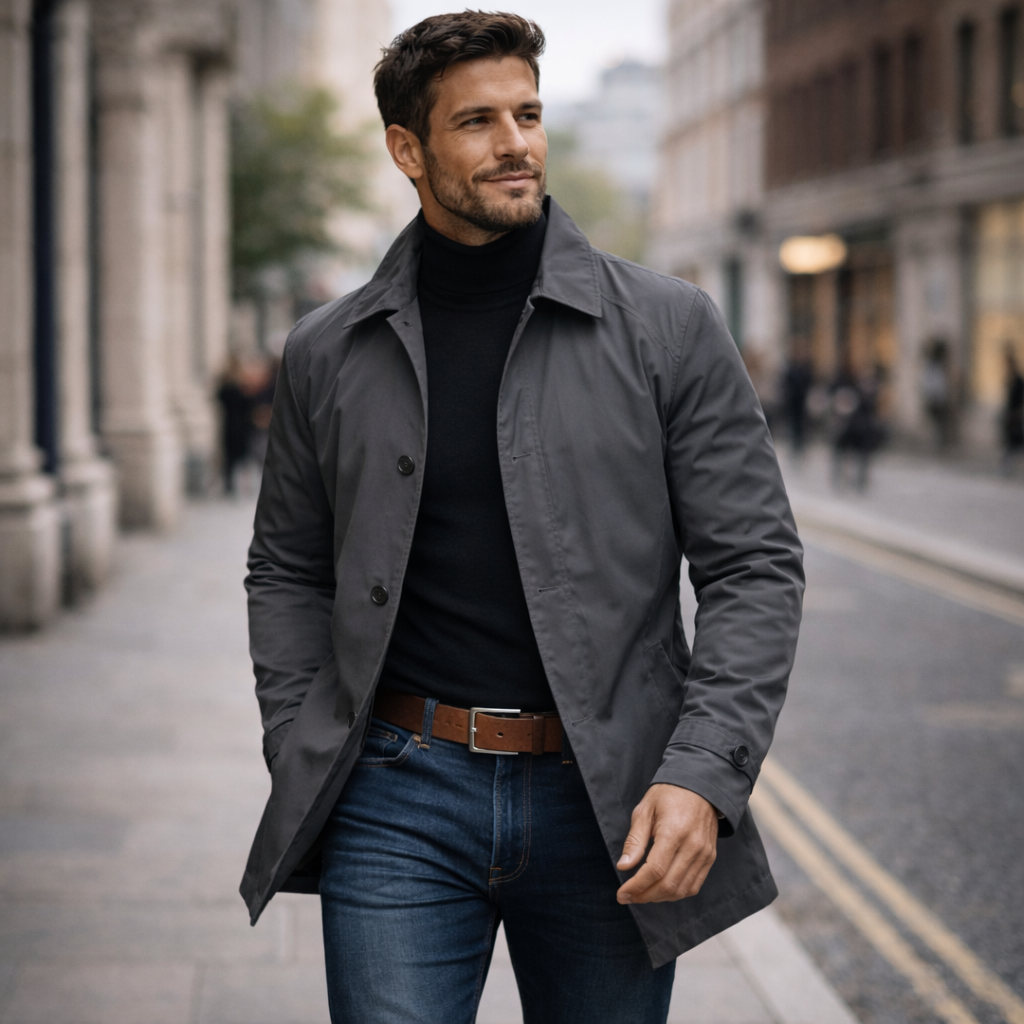 Nathan | Men's Single-Breasted Coat | Button Front · PNY