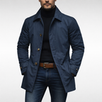 Nathan | Men's Single-Breasted Coat | Button Front · PNY