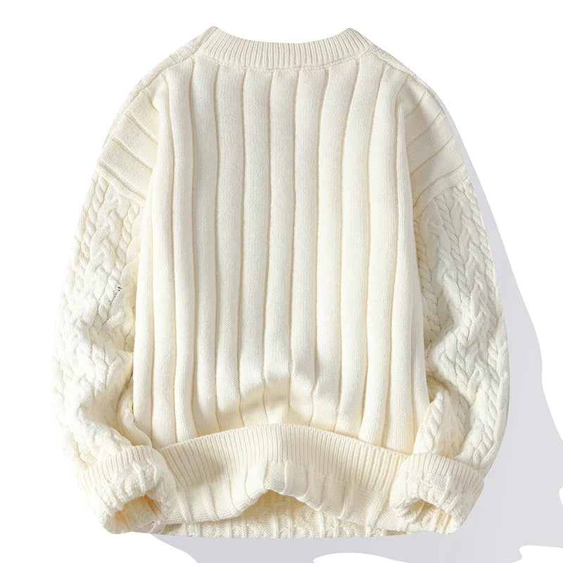 Nolan | Men's Crewneck Sweater | Cable Knit · PNY