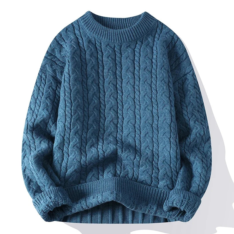 Nolan | Men's Crewneck Sweater | Cable Knit · PNY