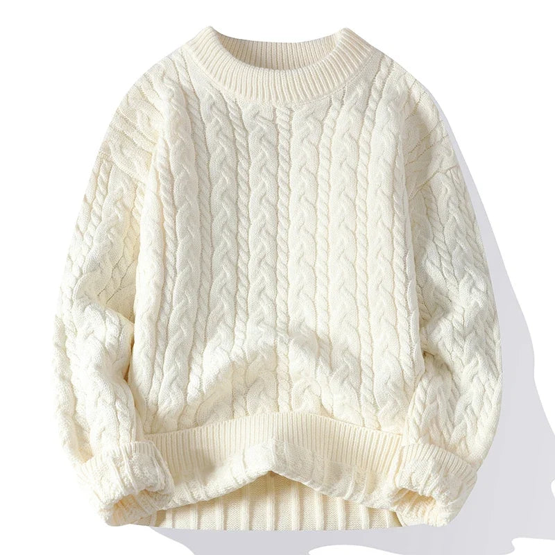 Nolan | Men's Crewneck Sweater | Cable Knit · PNY