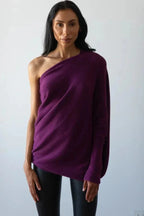 Nora | Women's Boat-Neck Sweater | Textured Sleeves · PNY