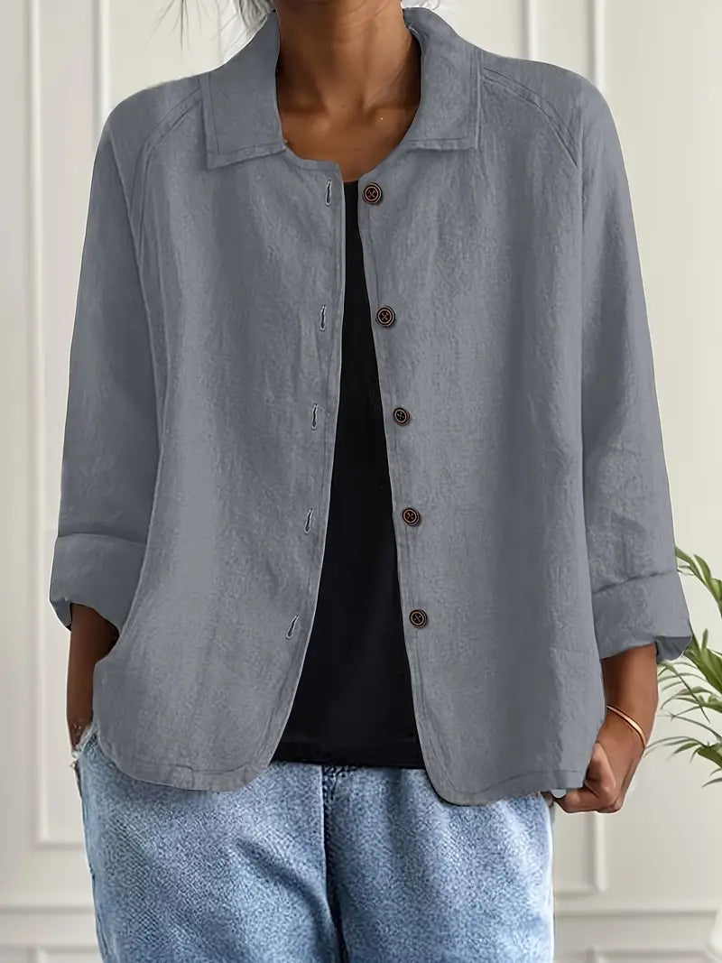 Nora | Women's Button-Front Shirt Jacket | Collared · PNY
