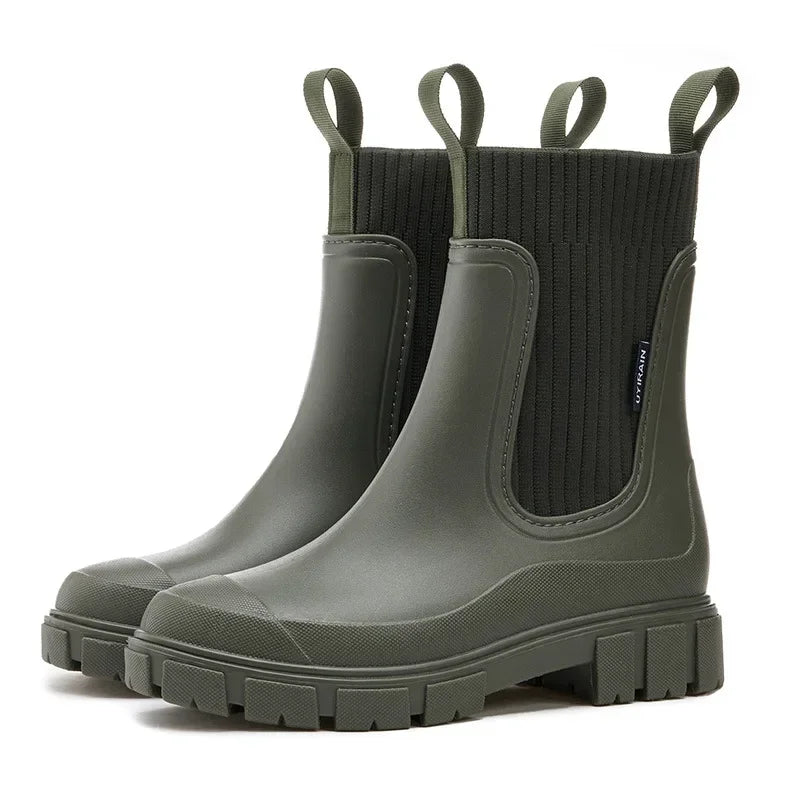 Nora | Women's Chelsea Rain Boots | Pull-Tab · PNY