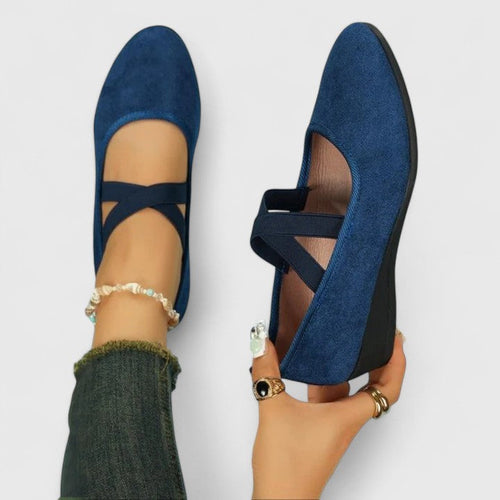 Nora | Women's Closed-Toe Flats | Crisscross Straps · PNY