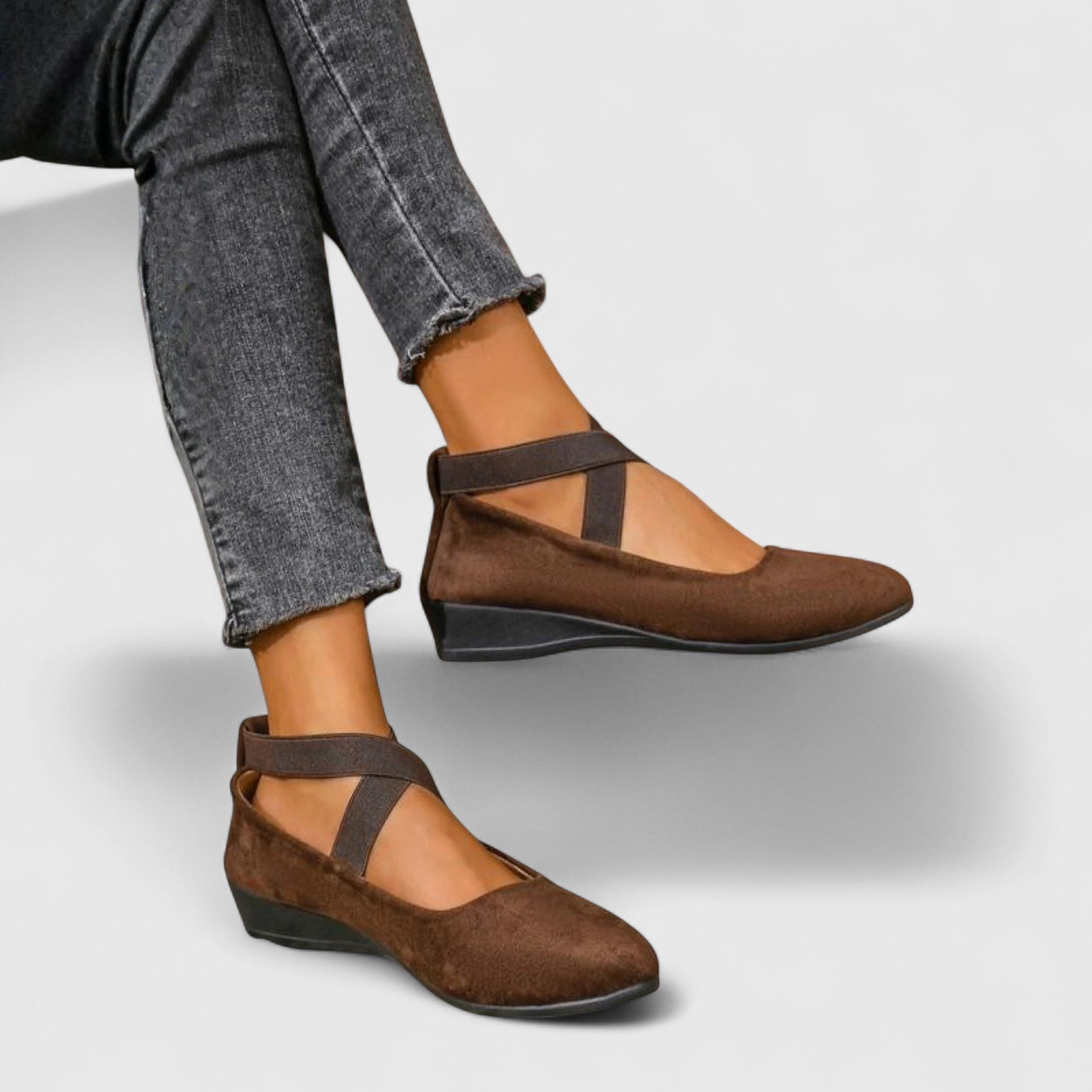 Nora | Women's Closed-Toe Flats | Crisscross Straps · PNY