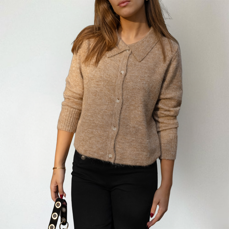 Nora | Women's Collared Cardigan | Button-Front · PNY