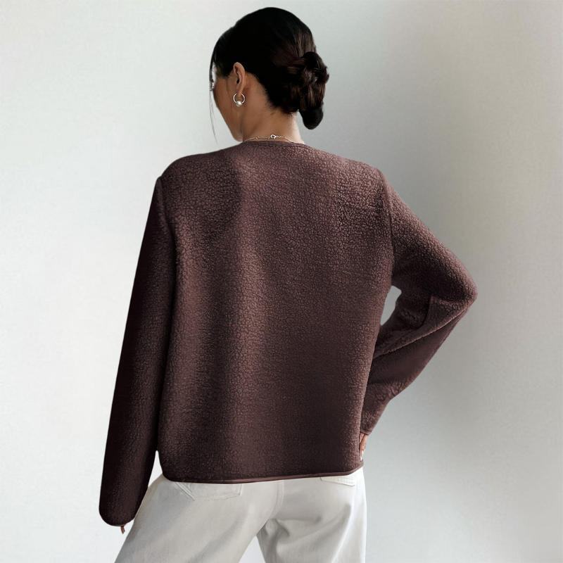 Nora | Women's Collarless Cardigan | Button Front · PNY