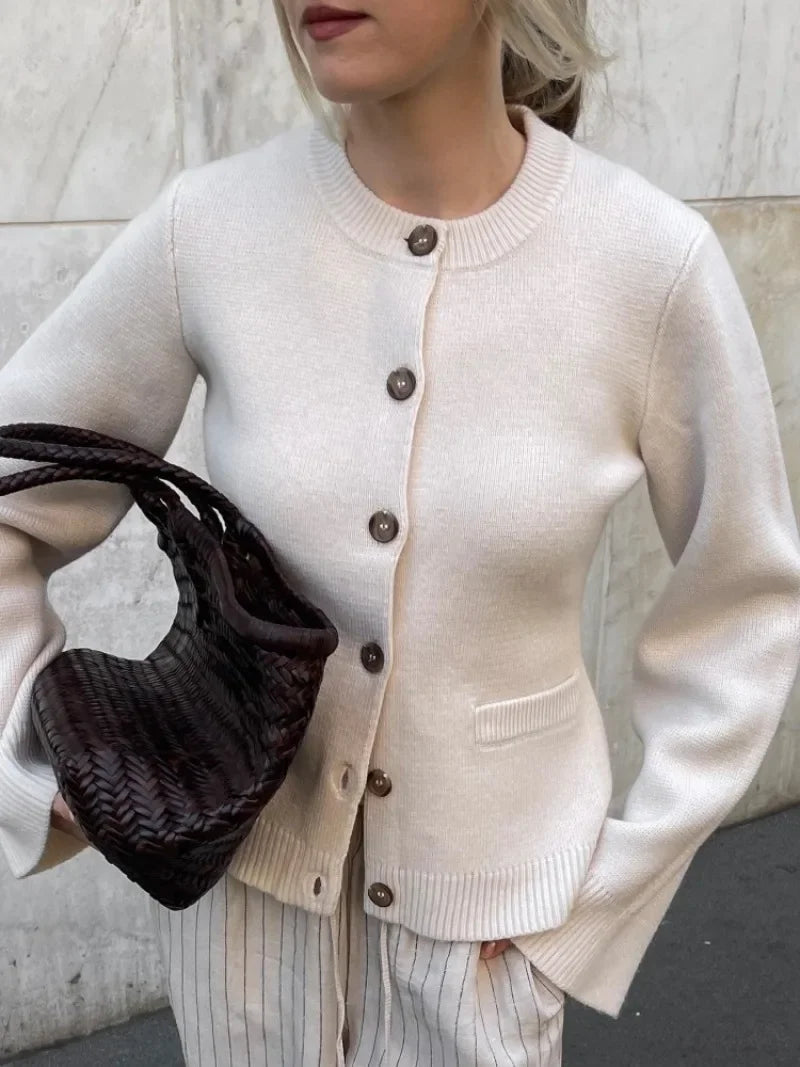 Nora | Women's Crewneck Cardigan | Button-Front · PNY