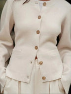 Nora | Women's Crewneck Cardigan | Button-Front · PNY