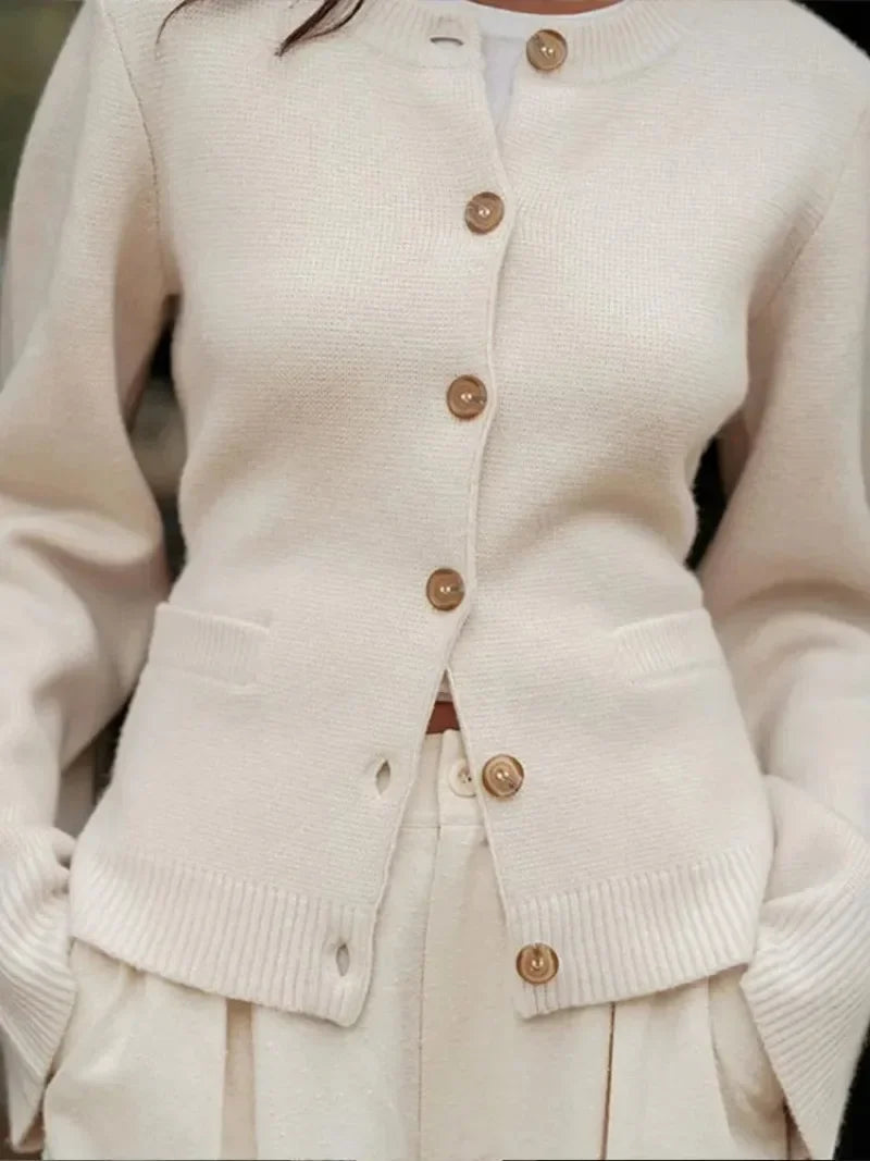 Nora | Women's Crewneck Cardigan | Button-Front · PNY