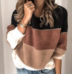 Nora | Women's Crewneck Sweater | Color-Block · PNY
