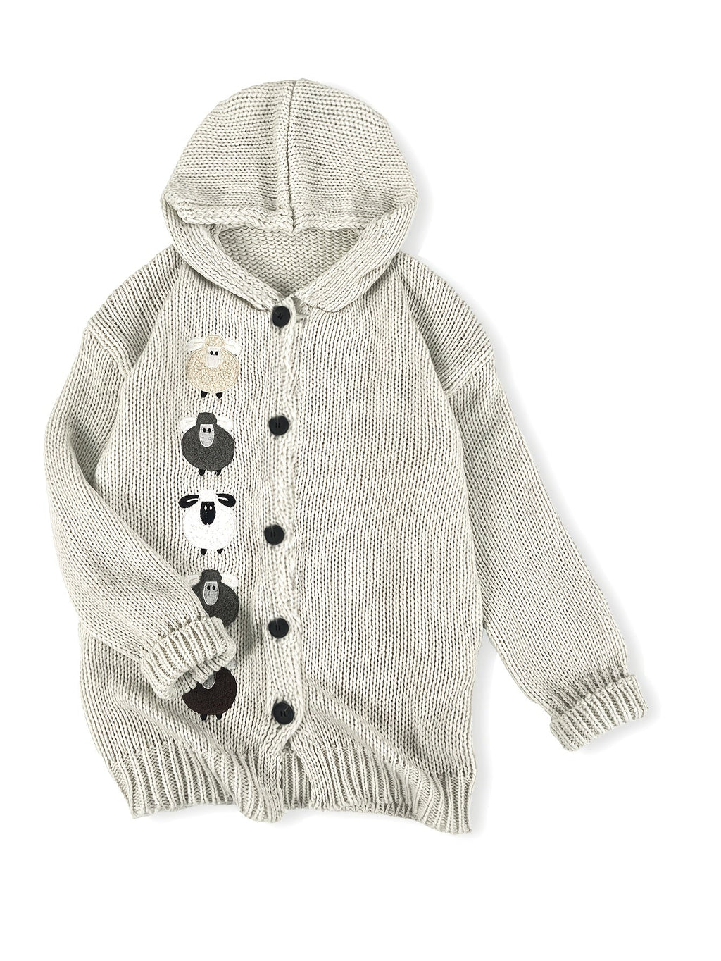 Nora | Women's Hooded Cardigan | Sheep Embroidery · PNY