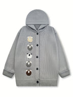 Nora | Women's Hooded Cardigan | Sheep Embroidery · PNY