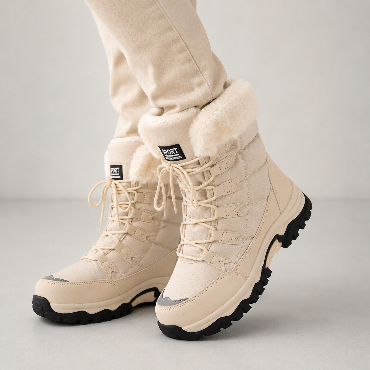 Nora | Women's Lace-Up Snow Boots | Fur-Lined · PNY