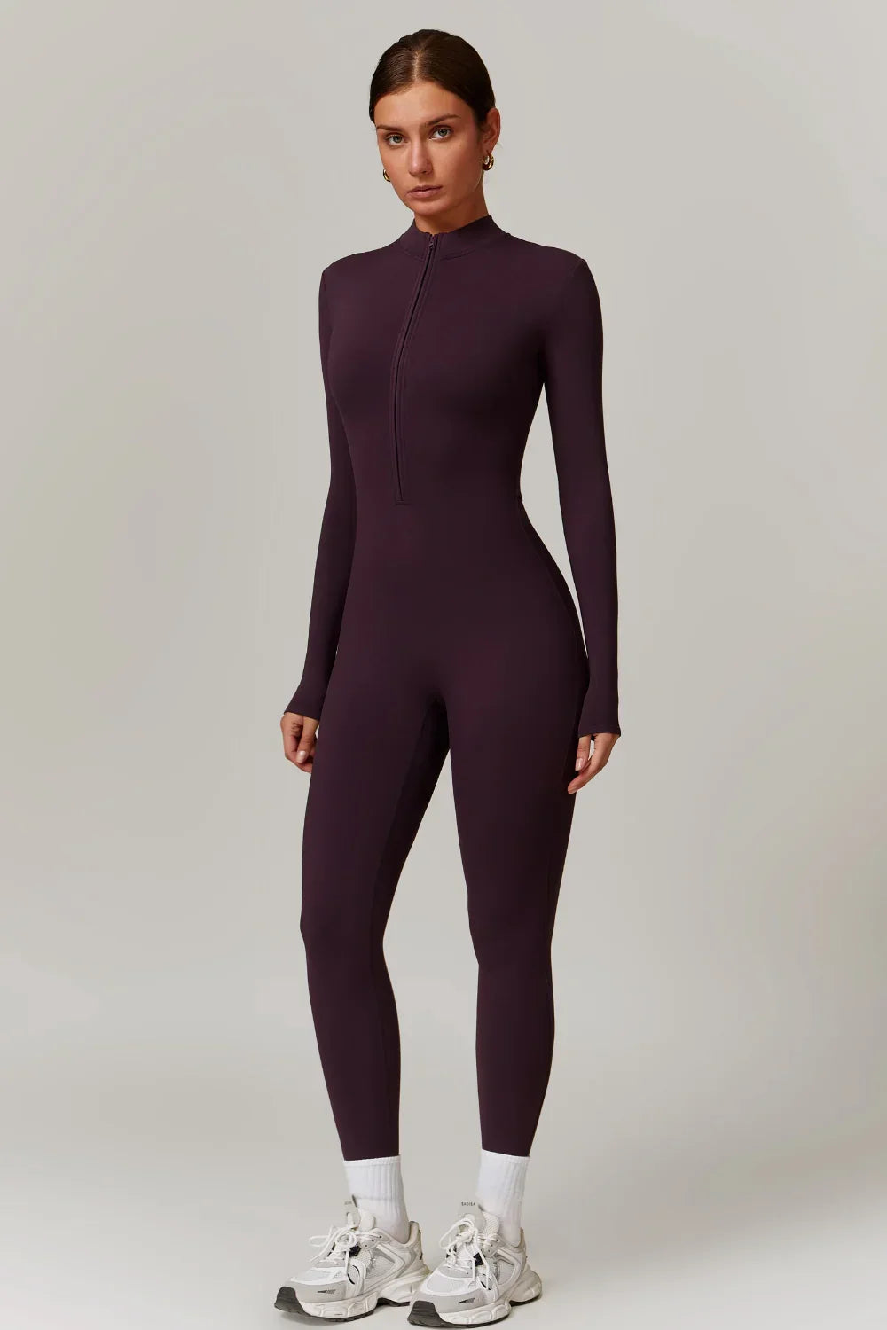 Nora | Women's Long-Sleeve Jumpsuit | Half-Zip · PNY