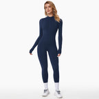 Nora | Women's Long-Sleeve Jumpsuit | Half-Zip · PNY
