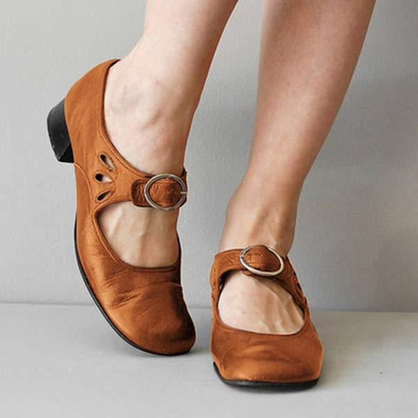 Nora | Women's Mary Jane Flats | Buckle Strap · PNY