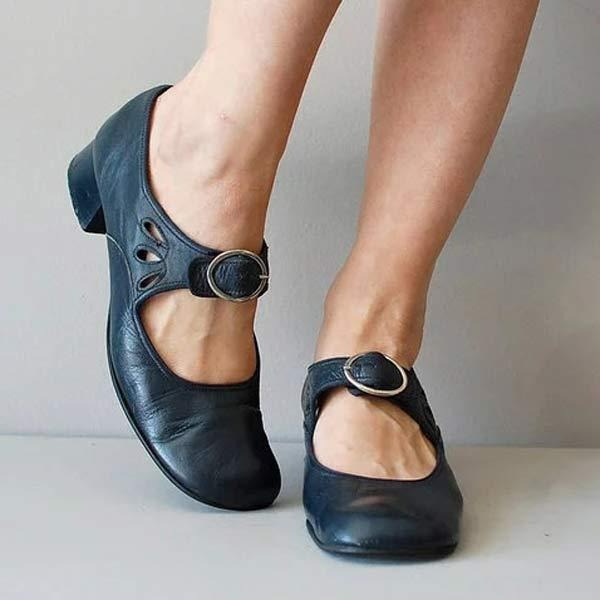 Nora | Women's Mary Jane Flats | Buckle Strap · PNY