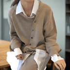 Nora | Women's Oversized Cardigan | Asymmetric Buttons · PNY