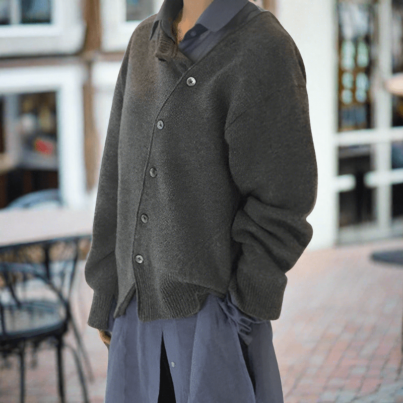 Nora | Women's Oversized Cardigan | Asymmetric Buttons · PNY