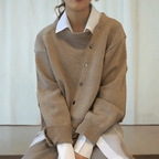 Nora | Women's Oversized Cardigan | Asymmetric Buttons · PNY