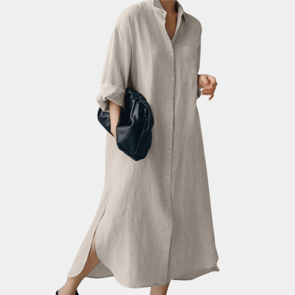 Nora | Women's Oversized Shirt Dress | Button-Front · PNY