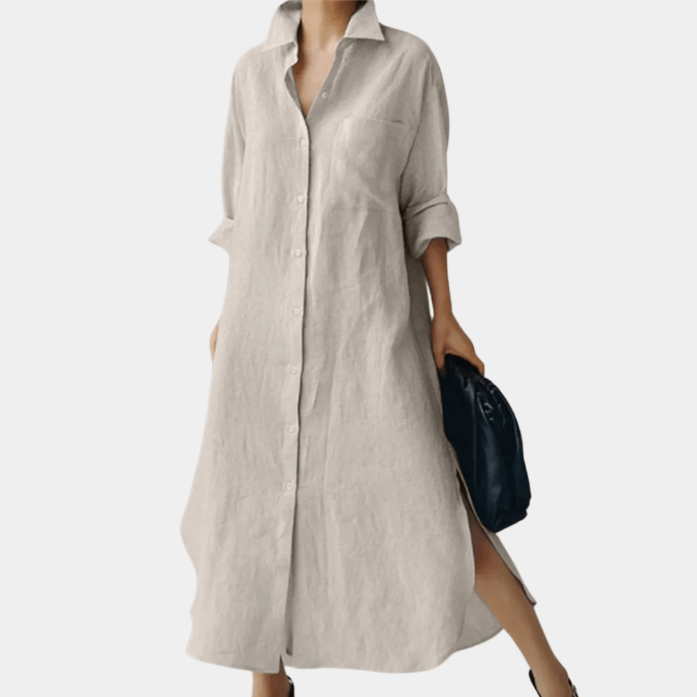 Nora | Women's Oversized Shirt Dress | Button-Front · PNY