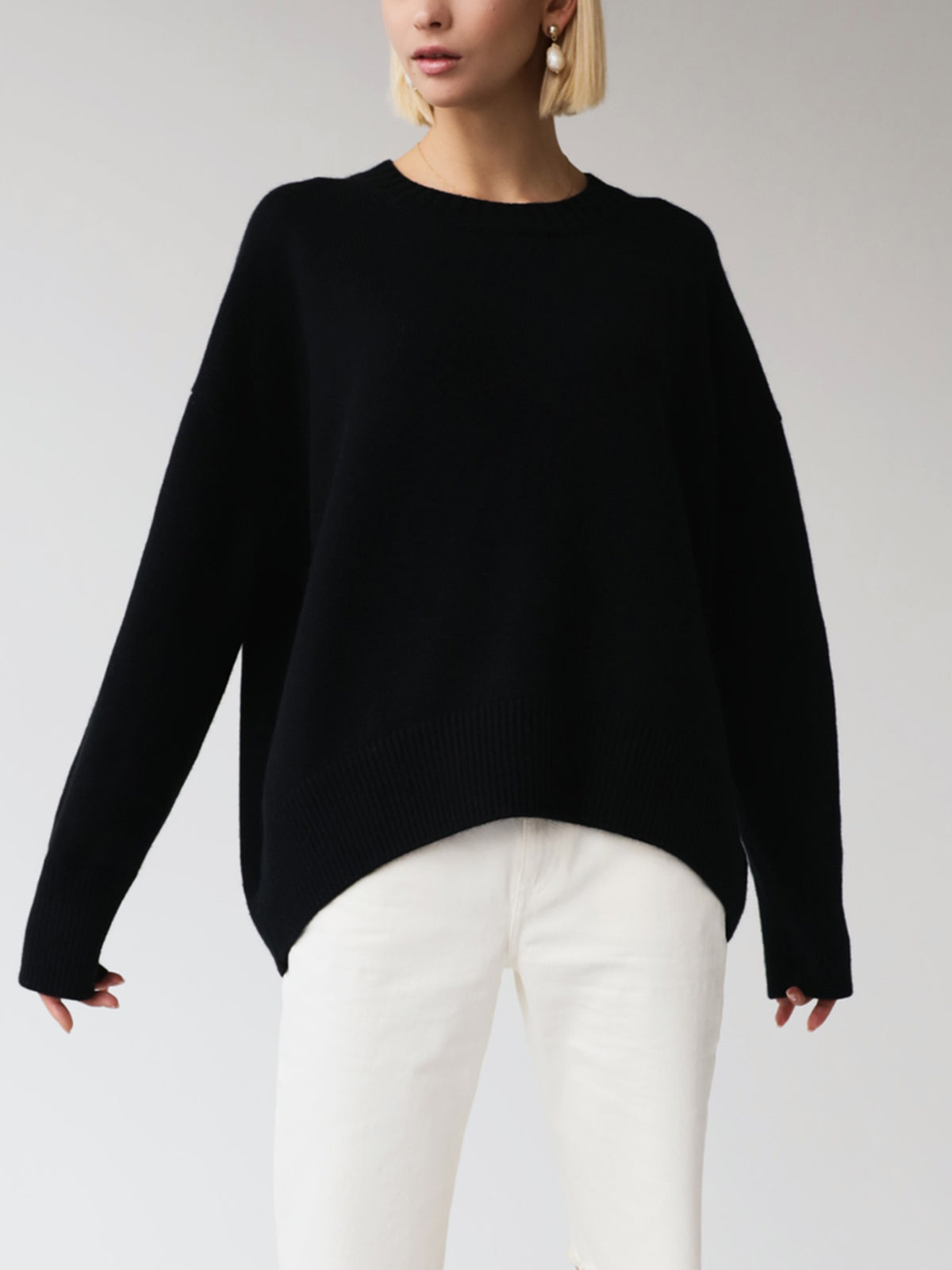 Nora | Women's Oversized Sweater | Ribbed Trim · PNY