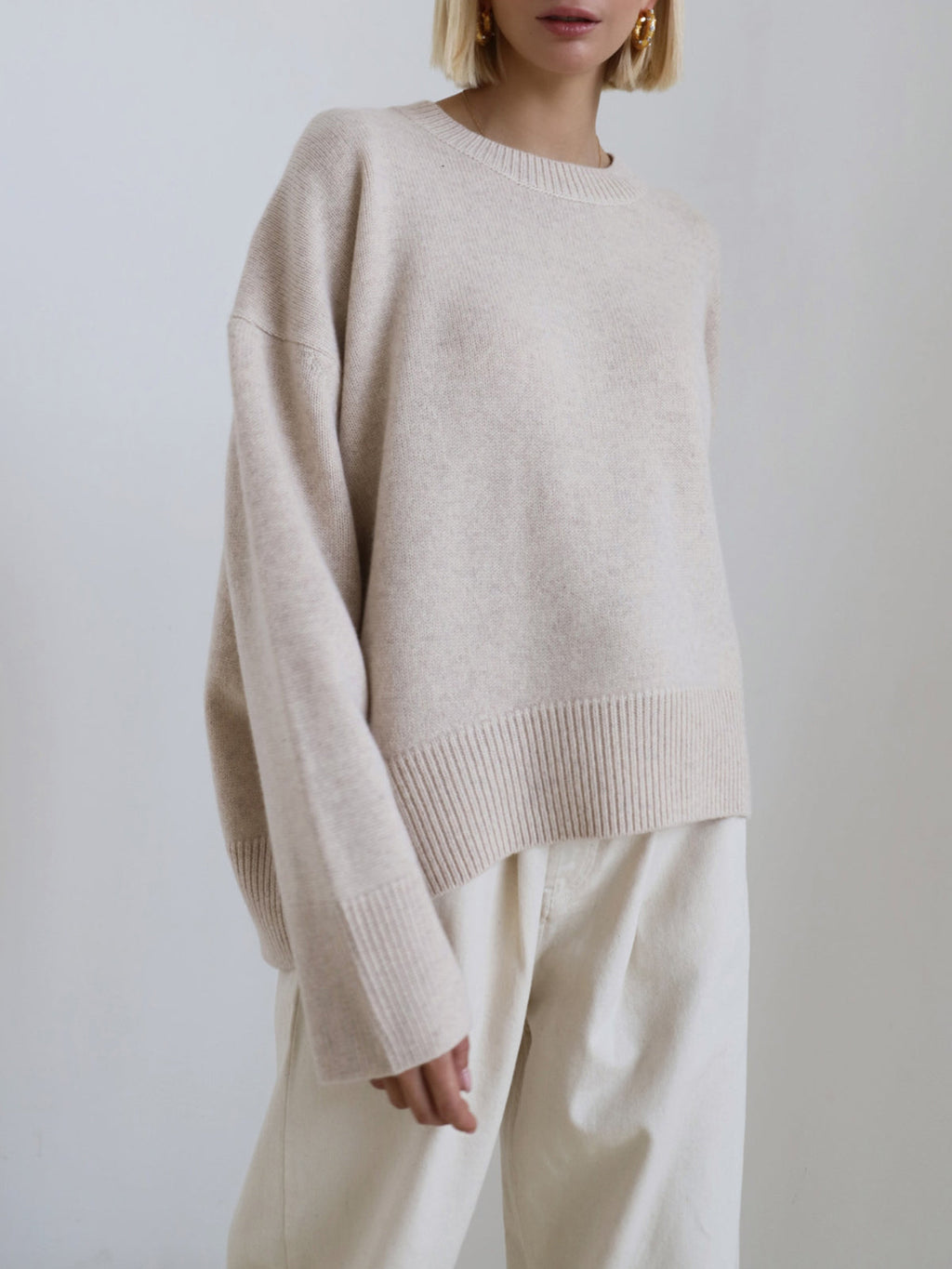 Nora | Women's Oversized Sweater | Ribbed Trim · PNY