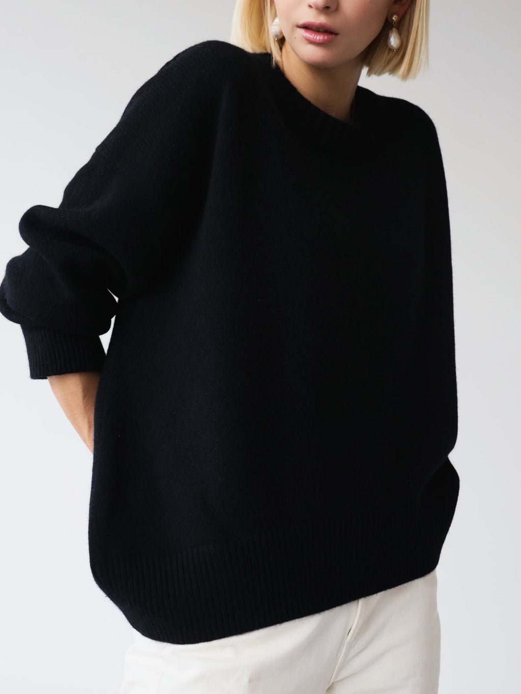 Nora | Women's Oversized Sweater | Ribbed Trim · PNY