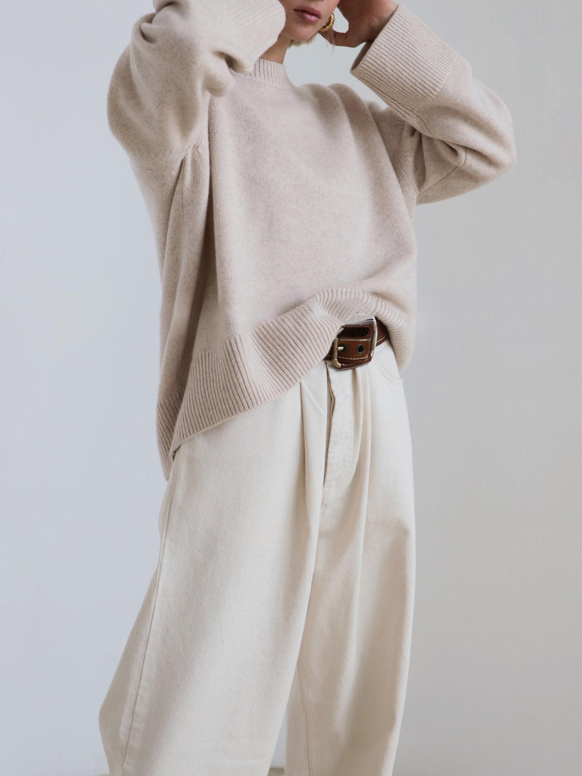 Nora | Women's Oversized Sweater | Ribbed Trim · PNY
