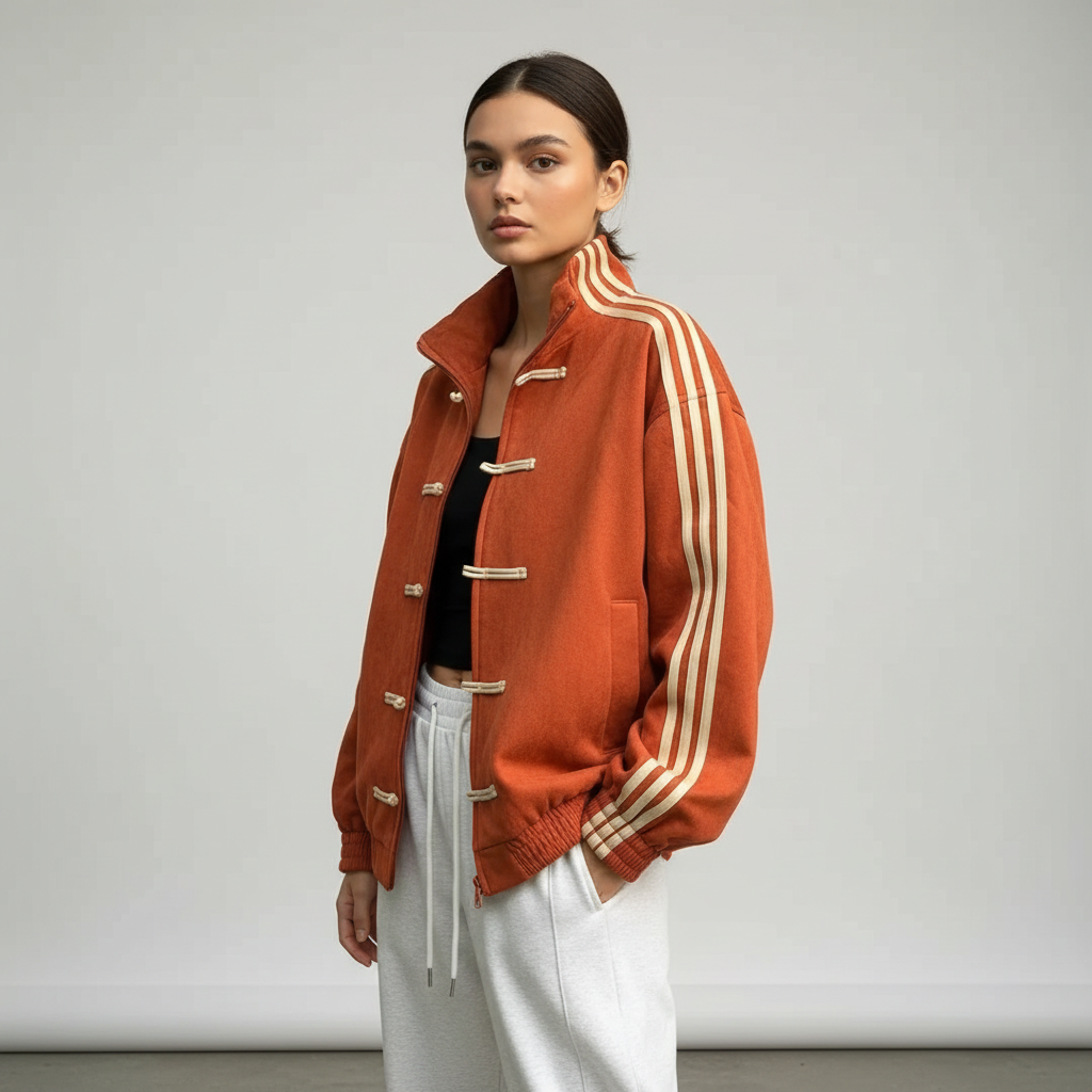 Nora | Women's Oversized Track Jacket | Side Stripes · PNY